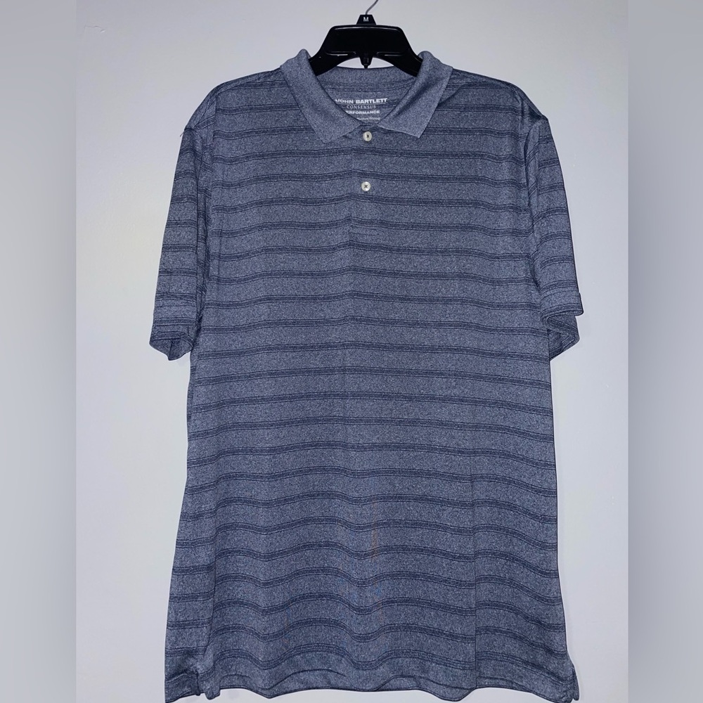 🏌️♂️Men's Blue Striped Polo Shirt